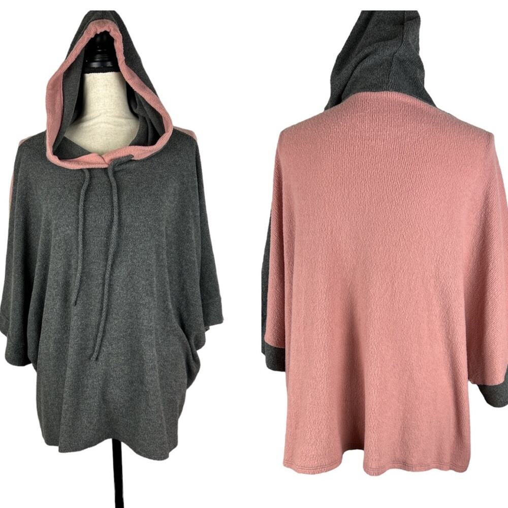 Andree By Unit Hoodie Color Block Top Size Small - image 5